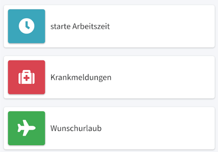LAP Zeiterfassung App mit Arbeitszeit, Krankmeldungen und Wunschurlaub